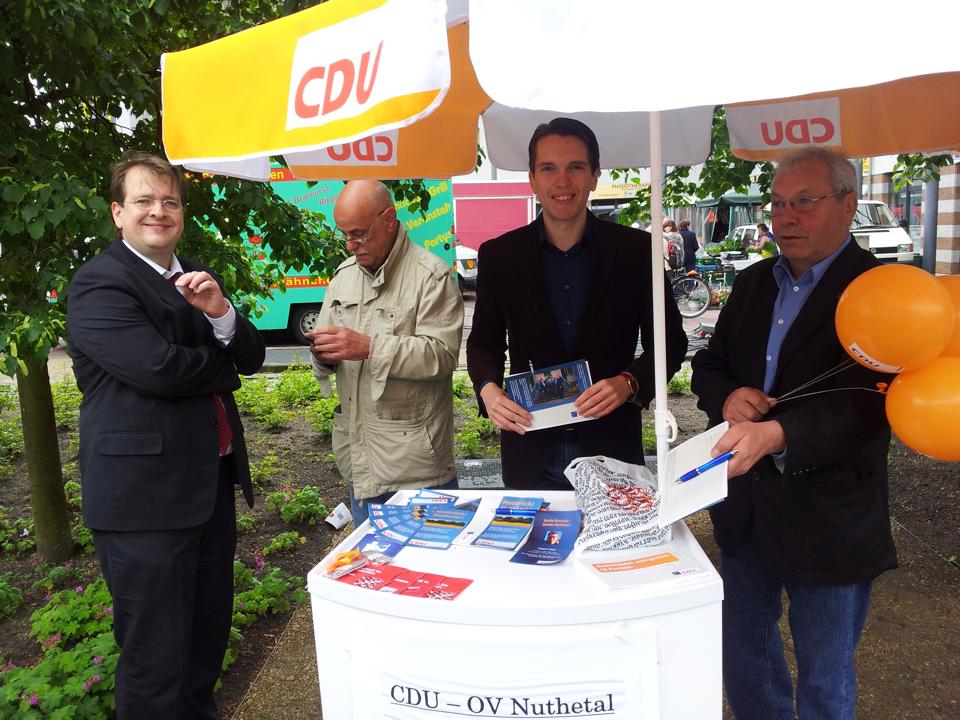Informationsstand der cdu nuthetal am 9. mai 2014